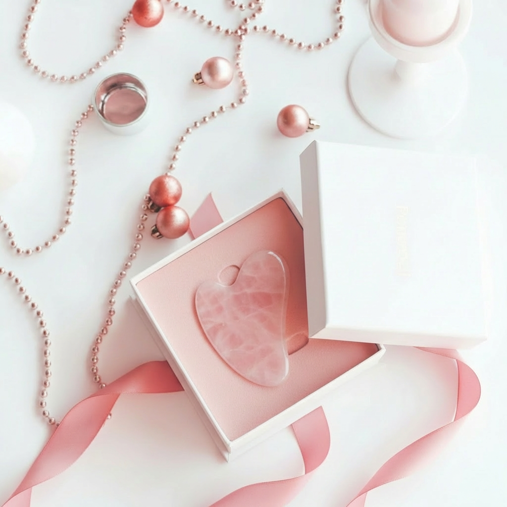 Luxe Glow Rose Quartz Gua Sha Tool