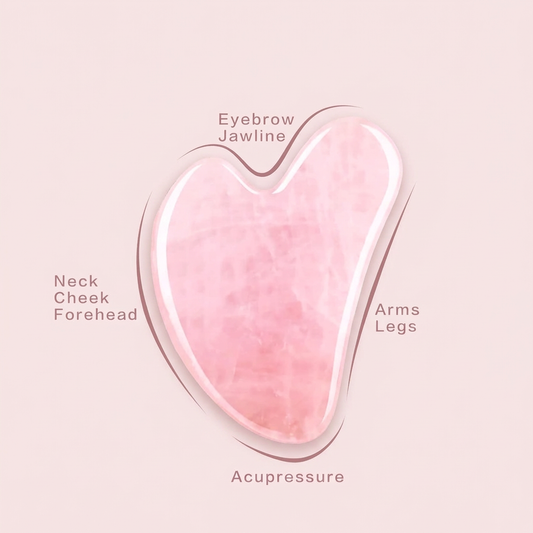 Luxe Glow Rose Quartz Gua Sha Tool