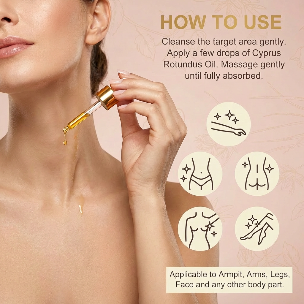 Luxe Glow Cyperus Rotundus Hair Reduction Oil